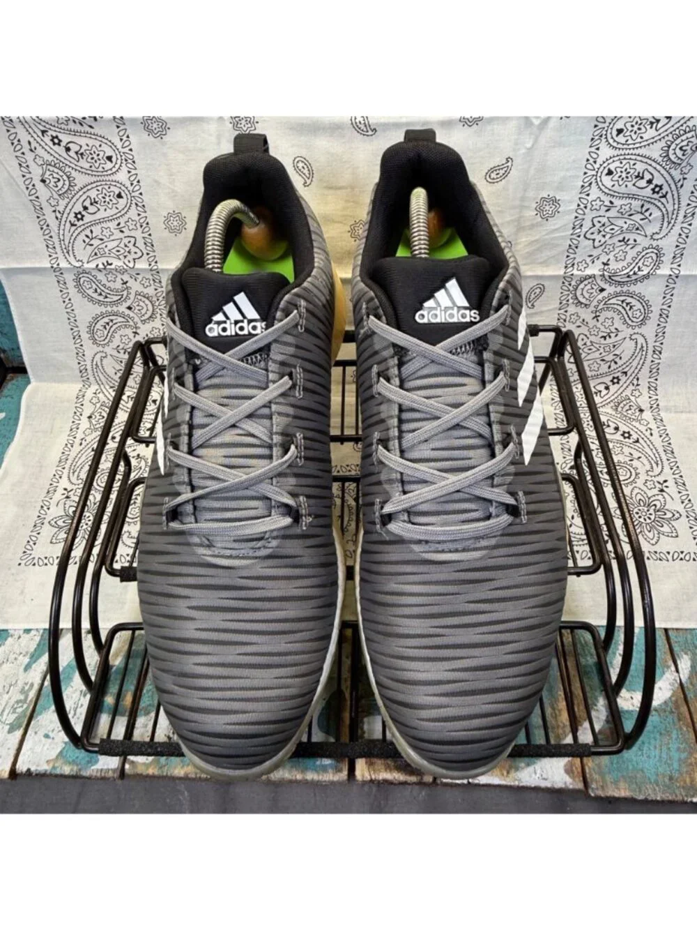 Adidas CodeChaos Spikeless Golf Shoes Men Sz 12 Gray Black Sneakers EE9103 EUC